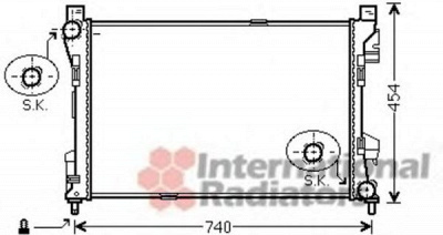VAN WEZEL 30002463 -  Радиатор, охлаждение двигателя